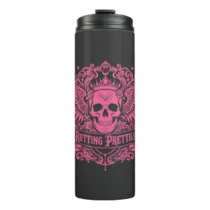 Termo Rotting Prettily — Pink Skull Crown Wings Gothic