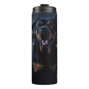 Termo Rottweiler de Halloween Espantoso
