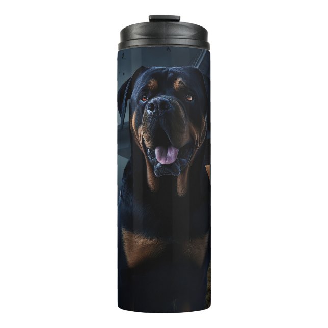 Termo Rottweiler de Halloween Espantoso (Anverso)