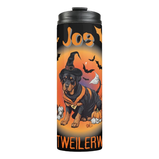 Termo Rottweiler personalizado entre Tumbler térmico (Anverso)