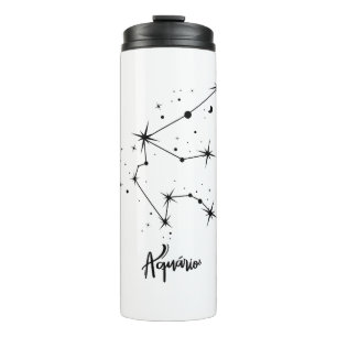 Termo Rótulo Aquarius Zodiac Regalo Rótulo Astrológico
