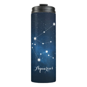 Termo Rótulo azul nebuloso acuario