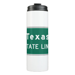 Termo Rótulo Estatal de Línea de Carretera de Texas