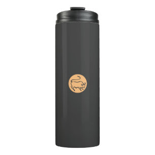 Termo Rótulo Taurus Zodiac Moderno Llanura Minimalista E
