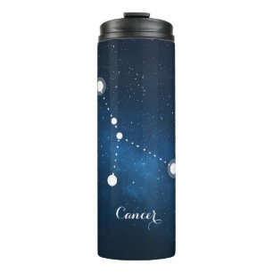 Termo Rótulo Zodiac de Cáncer de Nebula Azul