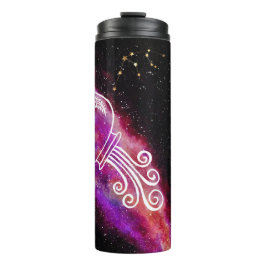 Termo Rótulo Zodiaco Personalizado de Galaxy Aquarius