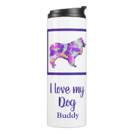 Termo Rough Collie Cute Dog Silhouette PurplePY&B
