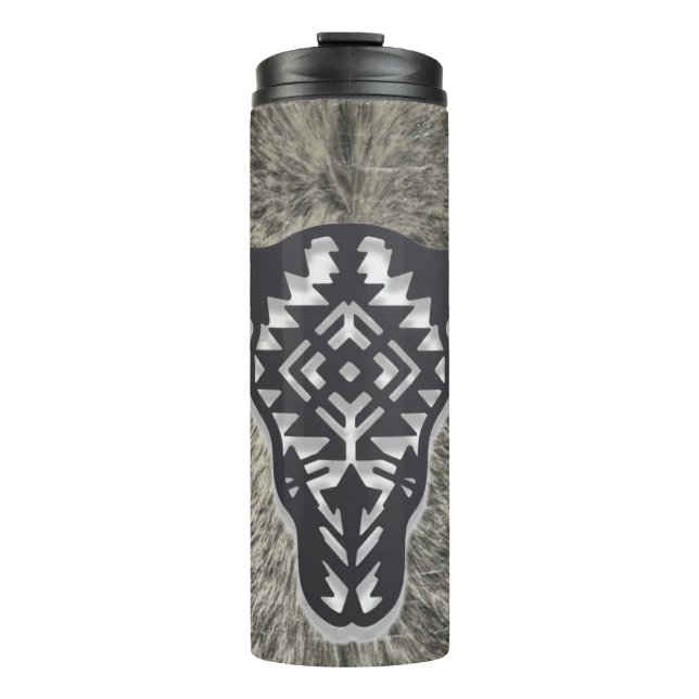 Termo Rowdy Cowboy Brave Bull falso diseño piel de vaca (Anverso)