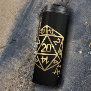 Termo RPG Crit AF Gold Retro Tabletop Roleplayer Dice