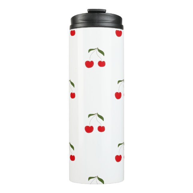 Termo Rustic Modern Cherry Patterns Water Bottle (Anverso)