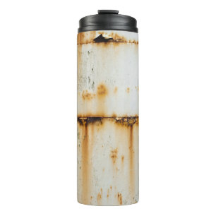 Termo Rusty White Metalizado: Superficie texturizada