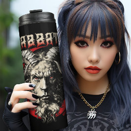 Termo Sábado gótico Baphomet Muerte retro de cabra Metal