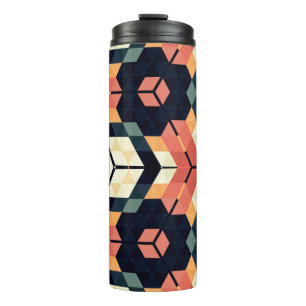 Termo Sables geométricas cuadradas hexagonales coloreada