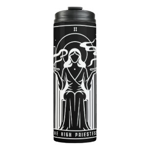 Termo Sacerdotisa Alta del Tarot Mujer Fumando Hierba Oc