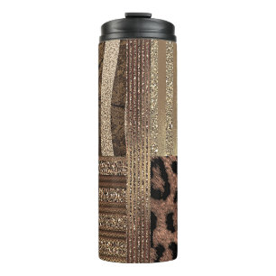 Termo Safari Chic Selva Dorada Moderno Brillo Leona