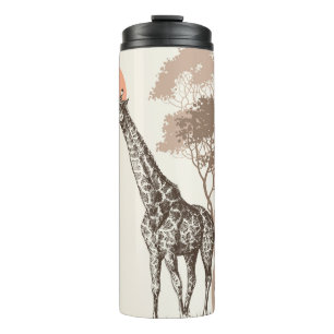Termo Safari Sunset Giraffe Naturaleza