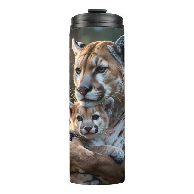 Termo Safari-themed stainless steel travel mug, cute  (Anverso)