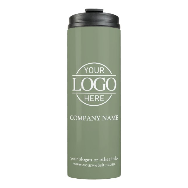 Termo Sage Green Promo Company Business Logo (Anverso)