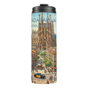Termo Sagrada Familia Barcelona España Viajes Arte Vinta