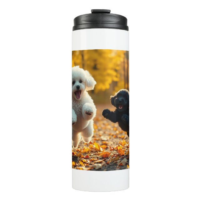 Termo Saltando cachorros de caniche (Anverso)