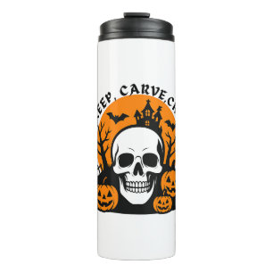 Termo Salto, tallada, pícara: Calavera de Halloween y ca