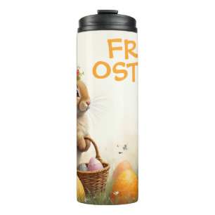 Termo Saludos de primavera del conejo de Pascua