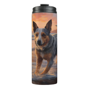Termo Sandy Paws Perro Ganadero Australiano en Puesta de