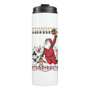 Termo Santa Claus Navidad Voleibol Muñeco de nieve Reno