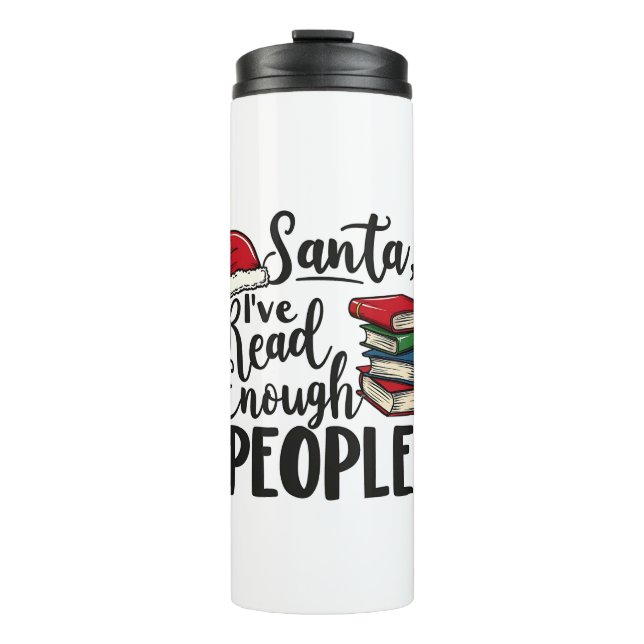 Termo Santa I he leído suficiente Navidades de libros pa (Anverso)