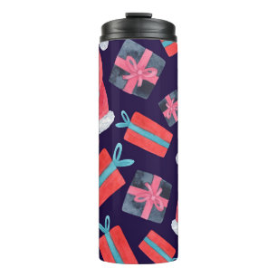 Termo Santa sonriente, Navidades de acuarela sin inconve