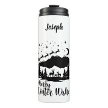 Santa Volando por las montañas