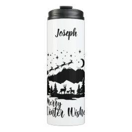 Termo Santa Volando por las montañas