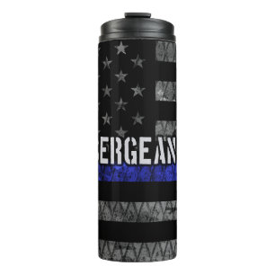 Termo Sargento Bandera de la Línea Azul Thin
