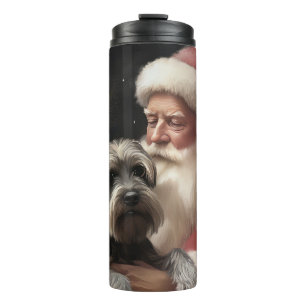 Termo Schnauzer Con Navidades festivos de Santa Claus