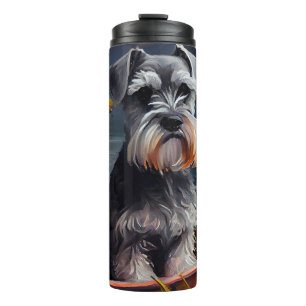 Termo Schnauzer sobre un remo: una aventura escénica