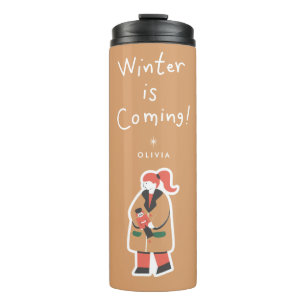 Termo Se acerca el invierno Mug de viaje de vacaciones