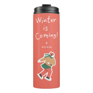 Termo Se acerca el invierno Mug de viaje de vacaciones