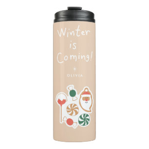 Termo Se acerca el invierno   Mug de viaje de vacaciones