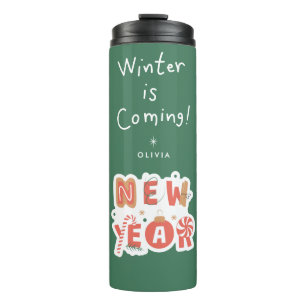Termo Se acerca el invierno   Mug de viaje de vacaciones