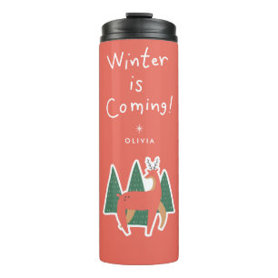 Termo Se acerca el invierno Mug de viaje de vacaciones