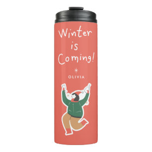 Termo Se acerca el invierno Mug de viaje de vacaciones