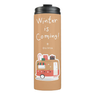 Termo Se acerca el invierno Mug de viaje de vacaciones