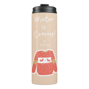 Termo Se acerca el invierno Mug de viaje de vacaciones