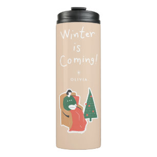 Termo Se acerca el invierno Mug de viaje de vacaciones