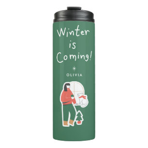 Termo Se acerca el invierno Mug de viaje de vacaciones