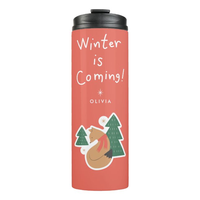 Termo Se acerca el invierno | Mug de viaje de vacaciones (Anverso)