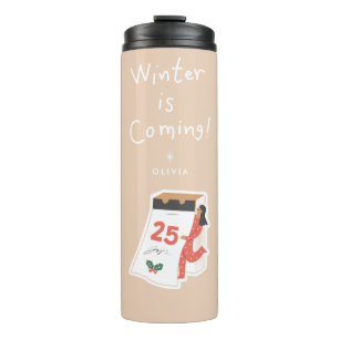 Termo Se acerca el invierno Mug de viaje de vacaciones