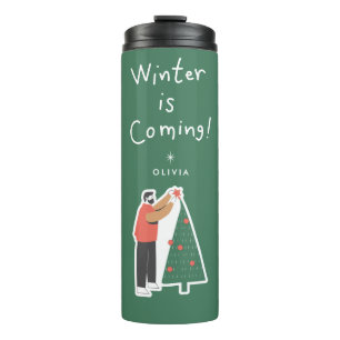 Termo Se acerca el invierno Mug de viaje de vacaciones
