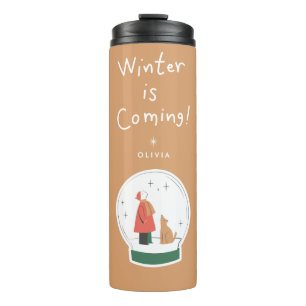 Termo Se acerca el invierno Mug de viaje de vacaciones