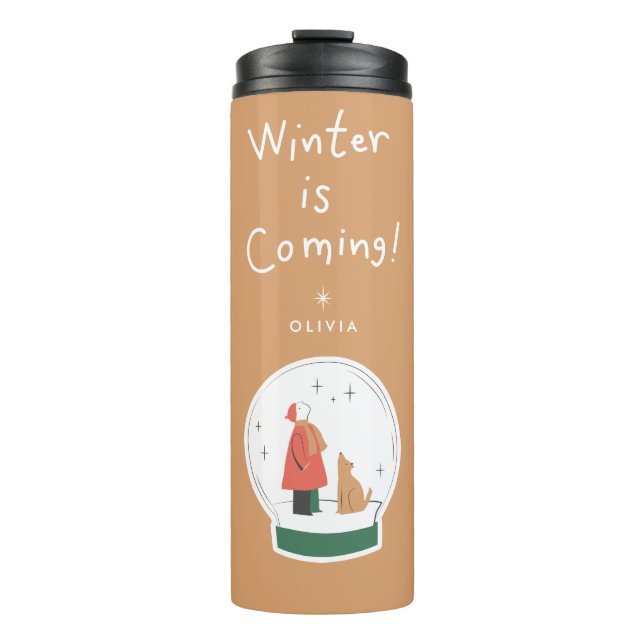 Termo Se acerca el invierno | Mug de viaje de vacaciones (Anverso)